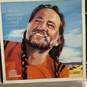 Willie Nelson Greatest Hits 1981 CD with Vibrant Cover Art.